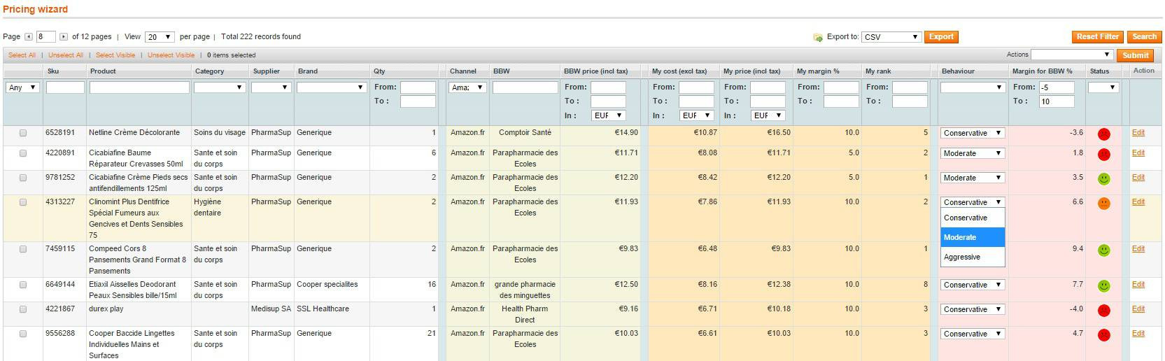 screen Magento smart price tracker 1