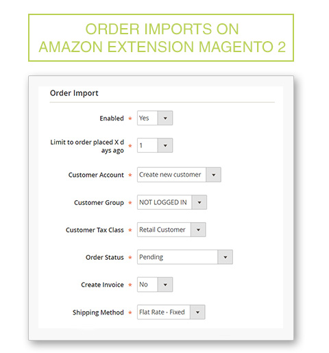 Orders import on Amazon Extension Magento 2