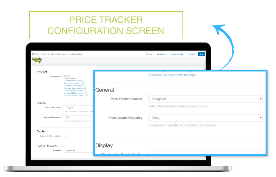 Price Tracker configuration screen
